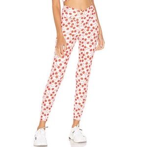 Beach Riot Dotty Legging in Cherry